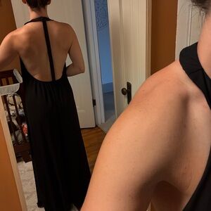 Black Backless Maxi Dress